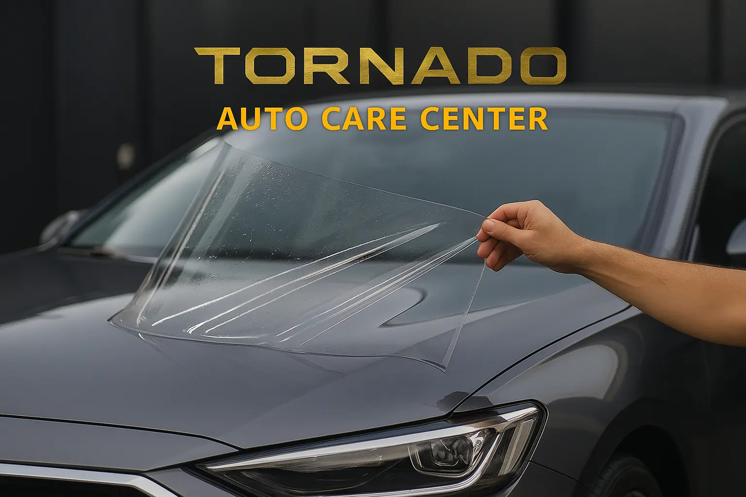 تظليل أمامي شفاف في جدة | حماية ووضوح مع تورنيدو للعناية بالسيارات